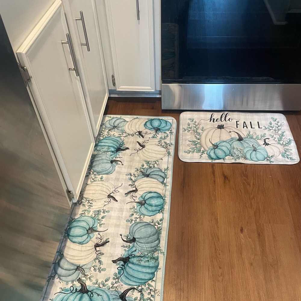 Hello Fall Pumpkin Kitchen Mats